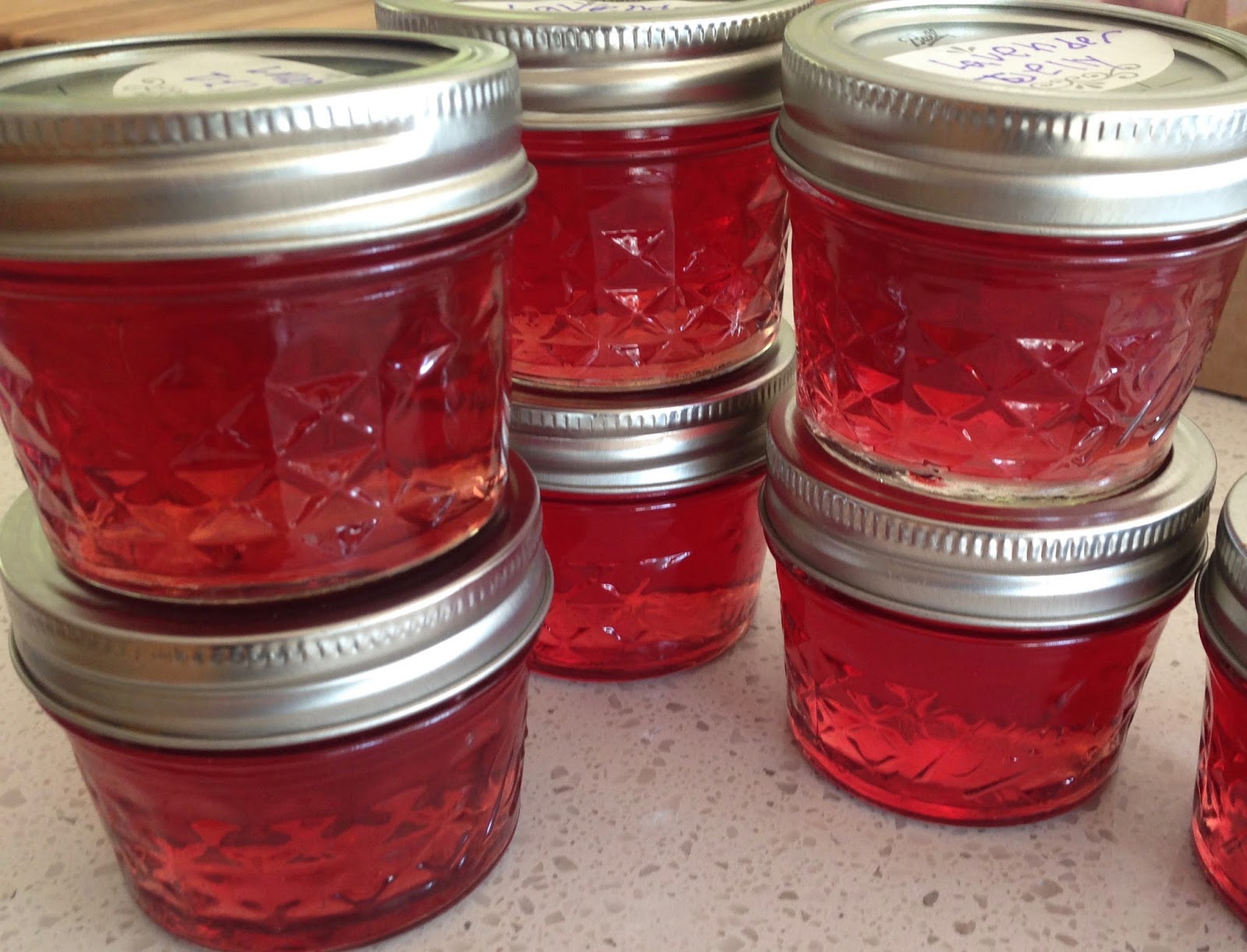 my messy room LAVENDER, tea, jelly, syrup and ice cream