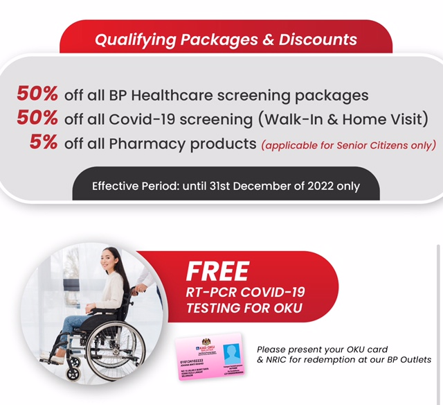 Second Time Parenthood Free PCR test for OKU and discounted price for