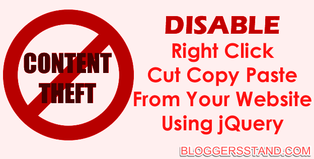 How to Disable Right Click In Blogger Using Jquery Trick
