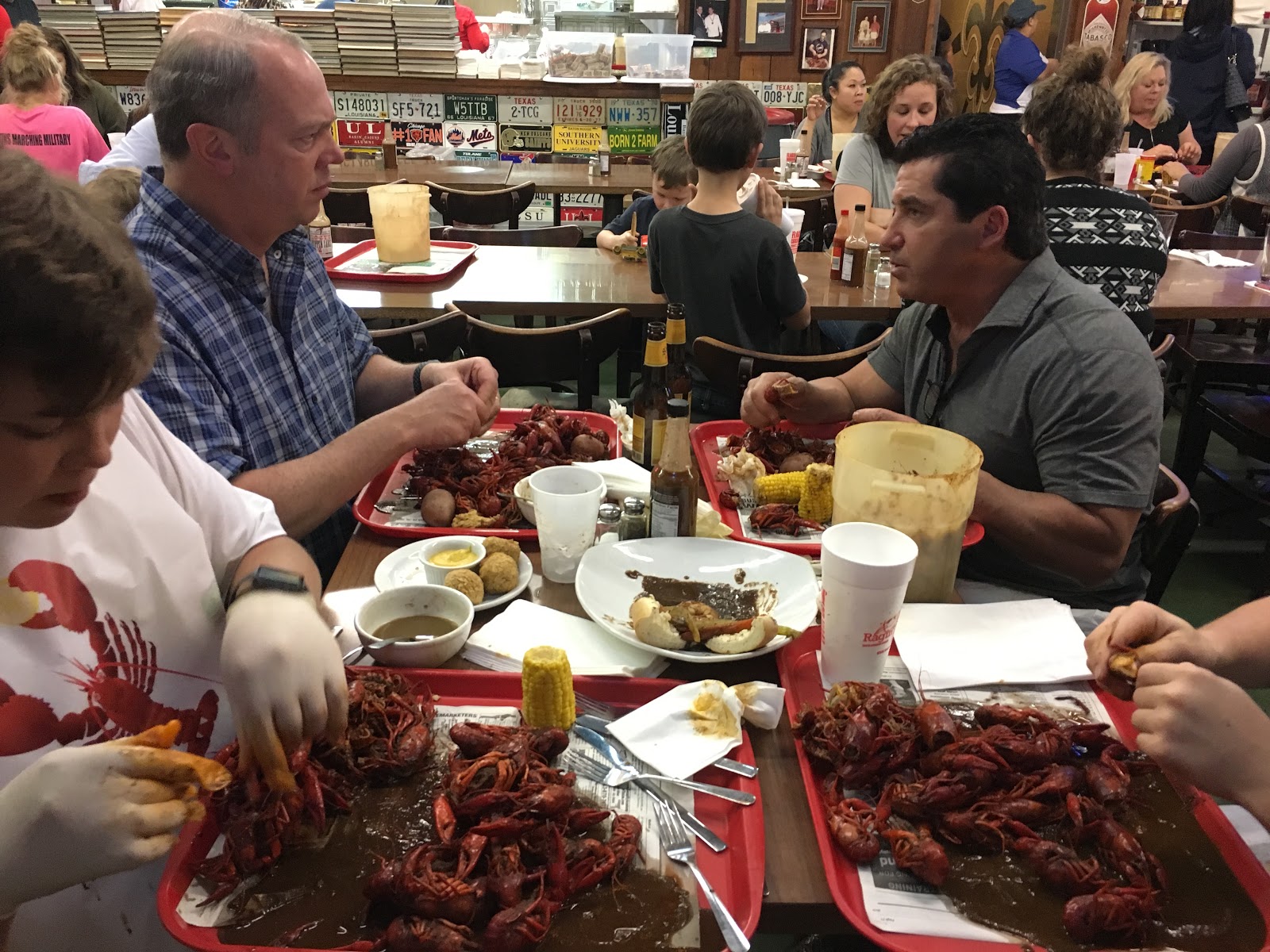 Crawfish at Ragin Cajun in Houston Texas Ragin Cajun crawfish seafood Gulf shrimp oysters