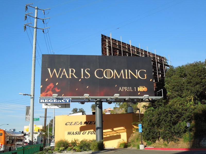 Game of Thrones season 2 TV billboard