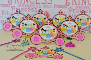 Disney Princess Birthday Invitations Cinderella, Snow White, Belle, Sleeping Beauty and Princess Tiana
