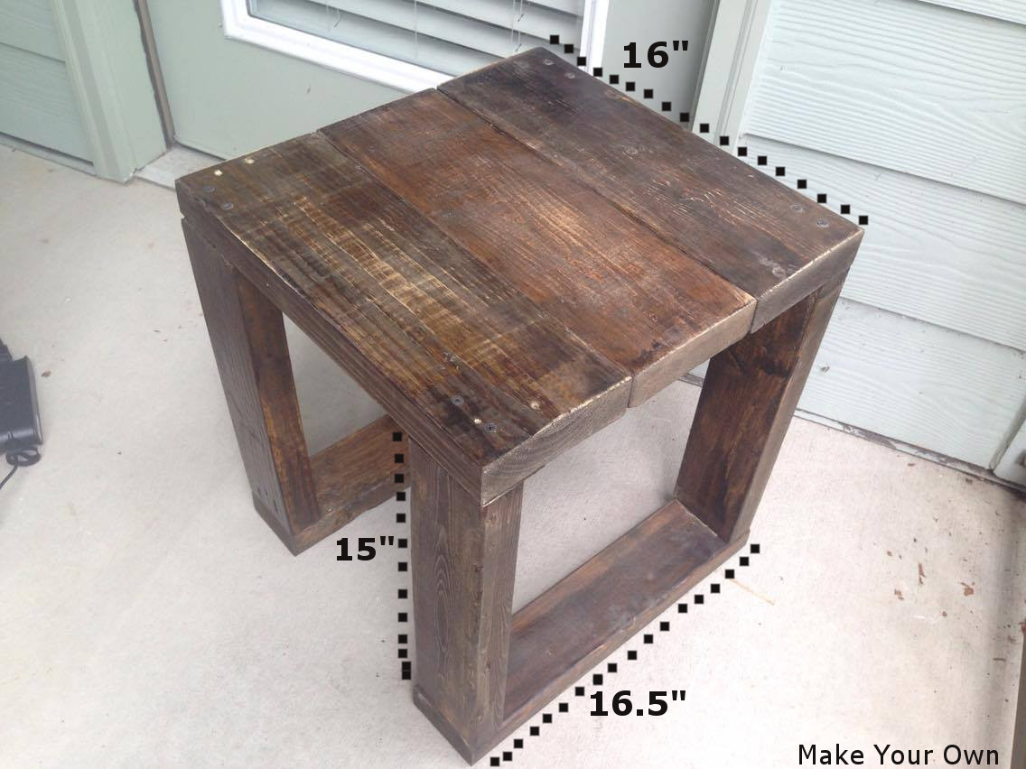 Make Your Own How to Build a Modern Rustic End Table
