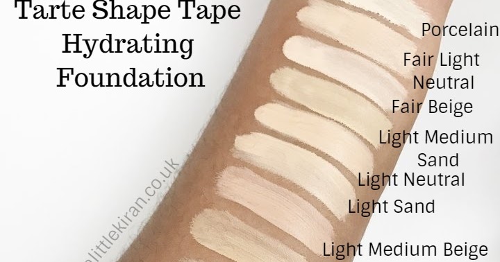 fair neutral tarte shape tape concealer swatches