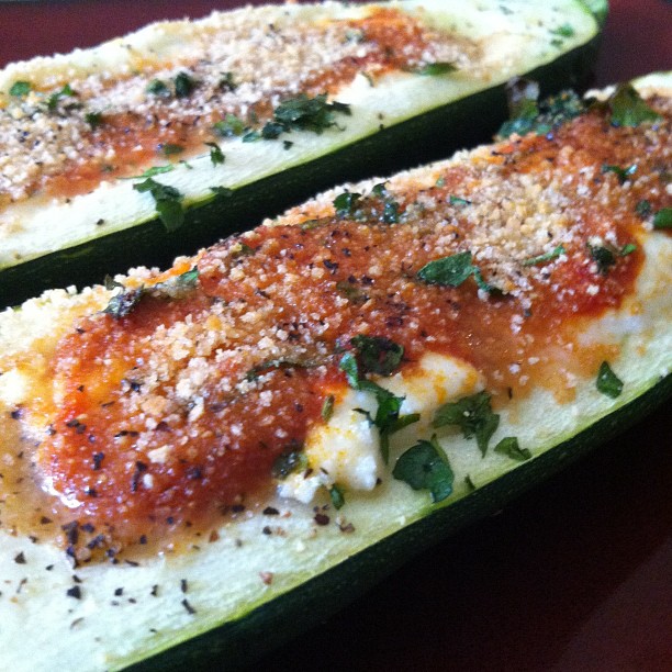 Laurie's Cravings Baked Italian Zucchini Boats