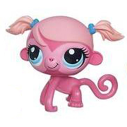Littlest Pet Shop LPS 3509 Blind Bag Pink Monkey Minka Mark Paint Splashin