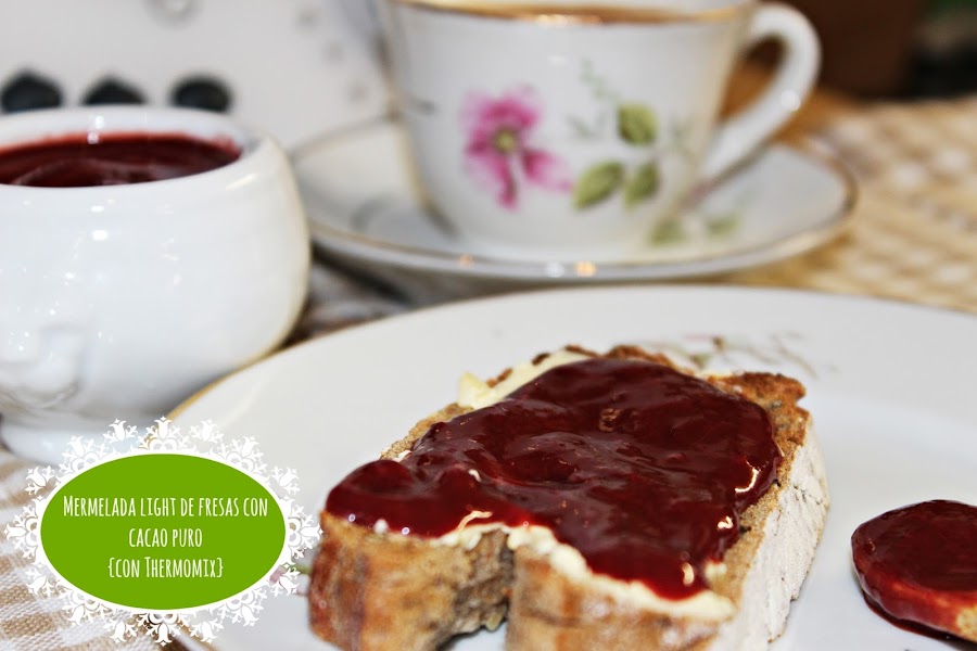 MERMELADA LIGHT DE FRESAS Y CACAO PURO {CON THERMOMIX}
