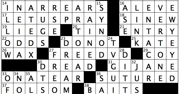 rex parker does the nyt crossword puzzle cousin of manx sat 2 18 17 cold wine and nutmeg drink prison in which timothy leary was housed next to charles manson rennin results in them