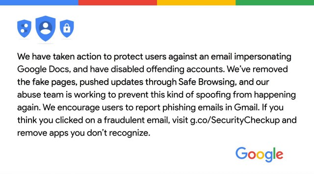 Google conferma attacco phishing a Google Docs Google conferma attacco phishing a Google Docs