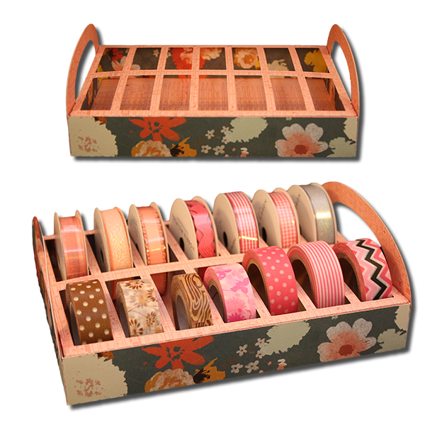 Ribbon and Washi Tape Storage Tray! Bits of Paper