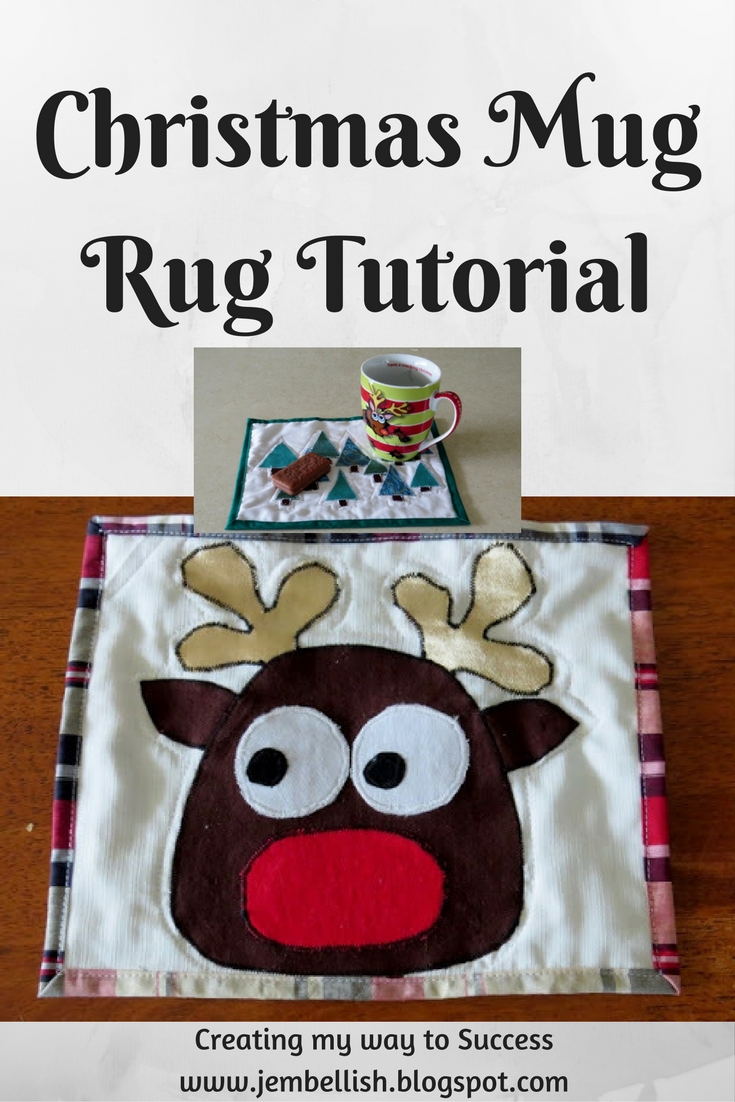 Creating my way to Success Christmas Mug Rugs a clothes upcycle