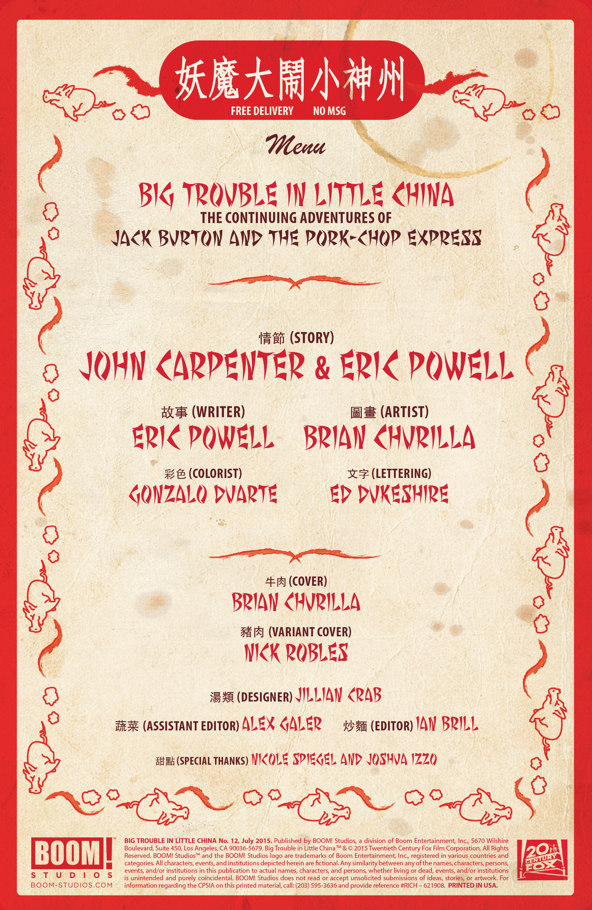 Read online Big Trouble In Little China comic -  Issue #12 - 2