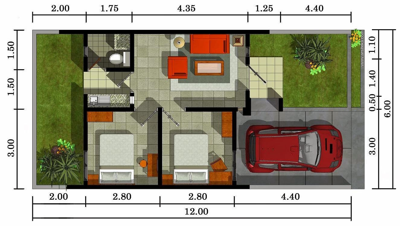 70 Desain Rumah Minimalis Ukuran 6x15 1 Lantai Desain 