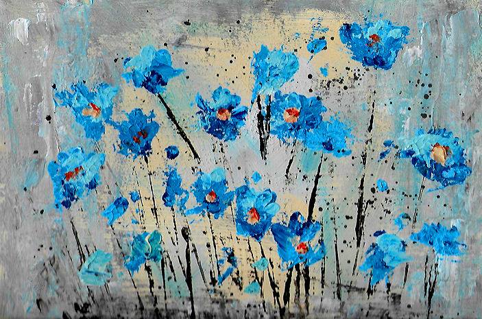 Angela Anderson Art Blog: Easy Palette Knife Poppies Acrylic Painting  Tutorial