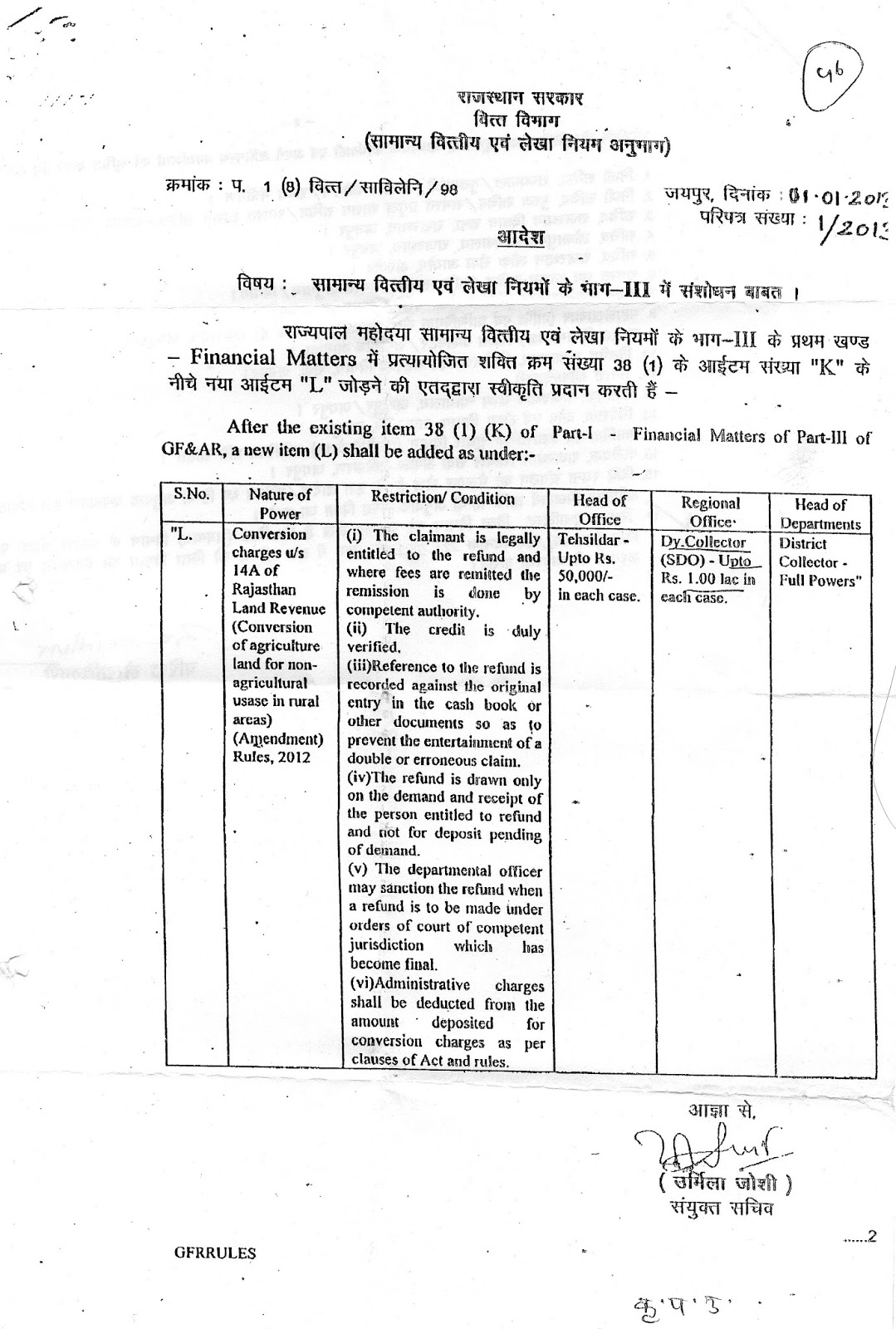 RAJASTHAN REVENUE DEPARTMENT ACTS RULES CIRCULARS AND NOTIFICATIONS