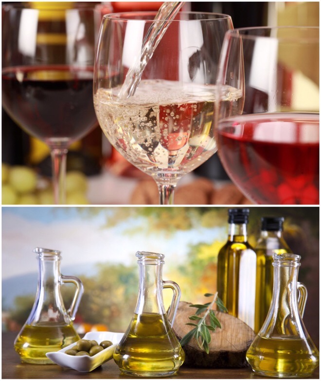 Italian Wine And Olive Oil Tasting Grapes Grains italian-wine-and-olive-oil-tasting-grapes-grains