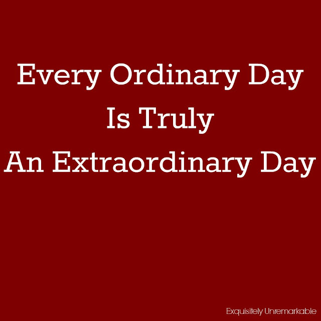 Every Ordinary Day Is Truly An Extraordinary Day