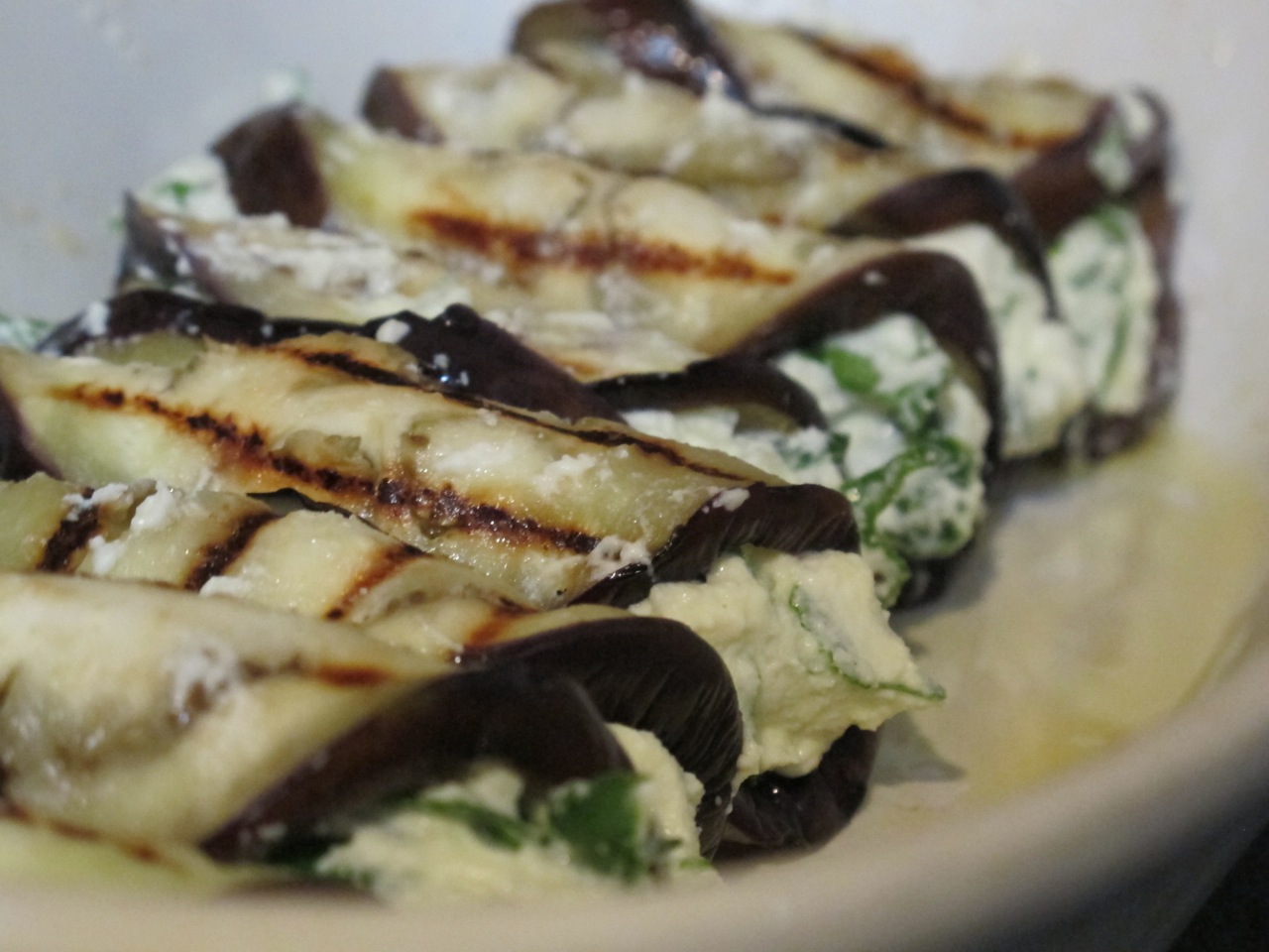 muppys Eggplant and Goats Cheese Involtini