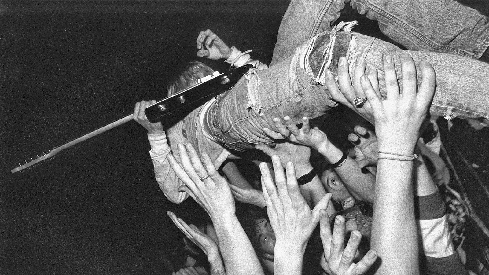 Kurt Cobain grunge mosh pit