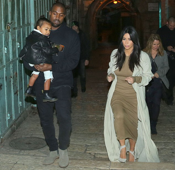 Photos: Kim Kardashian & Kanye West Visit Israel, Baptise North West In ...
