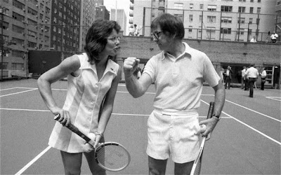 Billie Jean King and Bobby Riggs, protagonists of the historic Battle of the Sexes