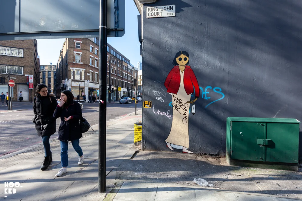Shoreditch Street Art, French Street Art Duo Kamlaurene Paste-ups in London