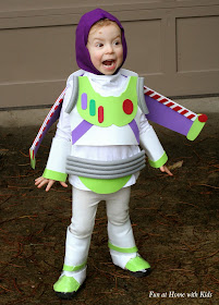 DIY Kids Buzz Lightyear No Sew Halloween Costume