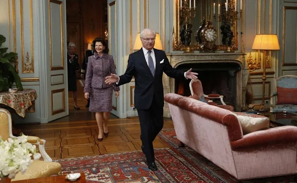 King Carl Gustaf and Queen Silvia of Sweden received guests and gifts at a reception for the King’s 70th birthday celebrations