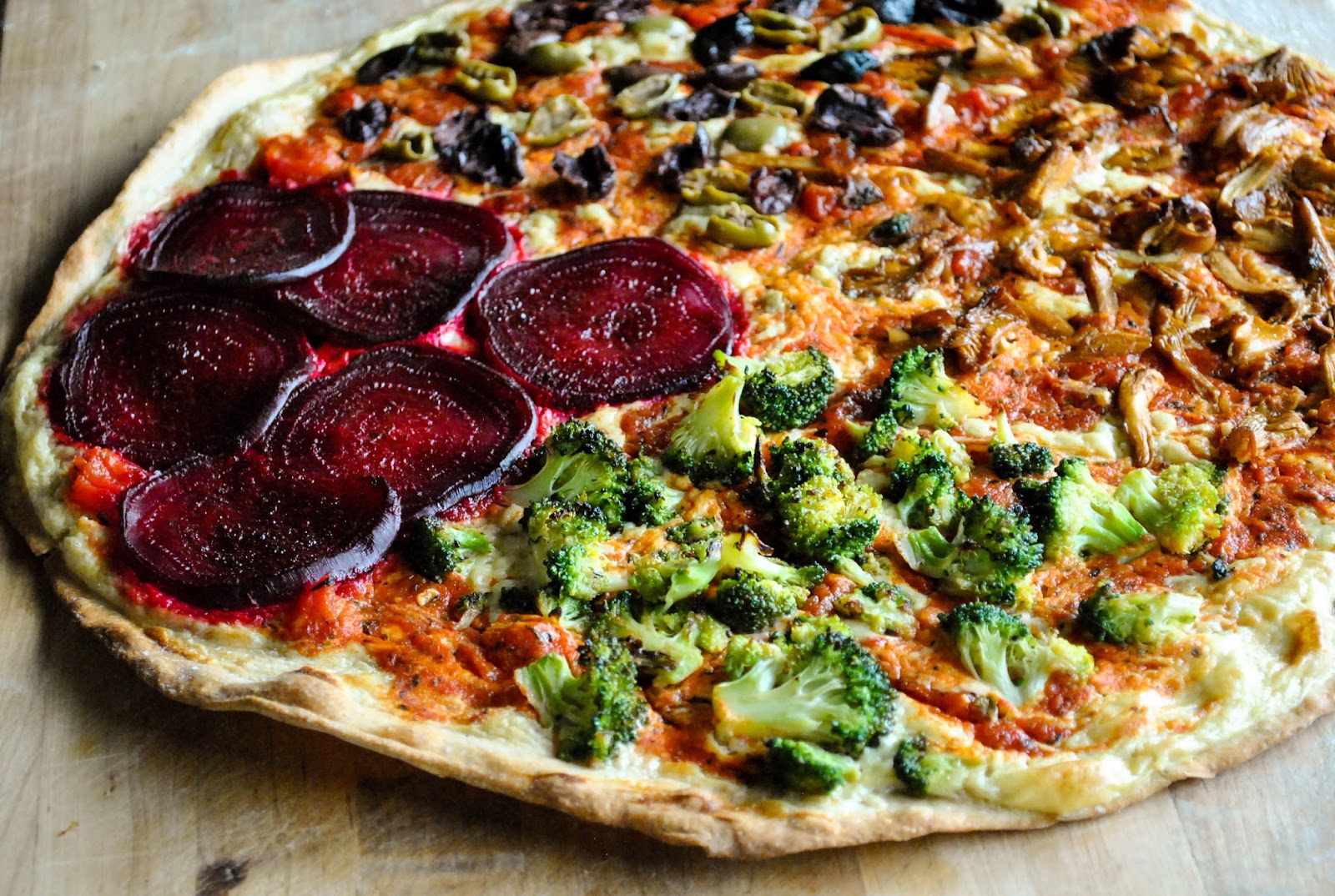 Vegan four seasons pizza a.k.a Quattro stagioni (yeast free) |VeganSandra