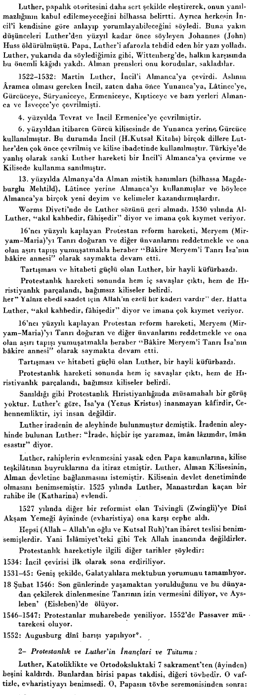 Martin Luther'in Türkler Hakkındaki Sözleri - Prof.Dr.Hikmet Tanyu