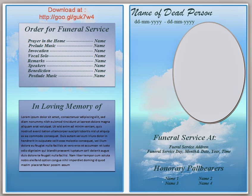 Free Funeral Program Template Microsoft Word New Concept
