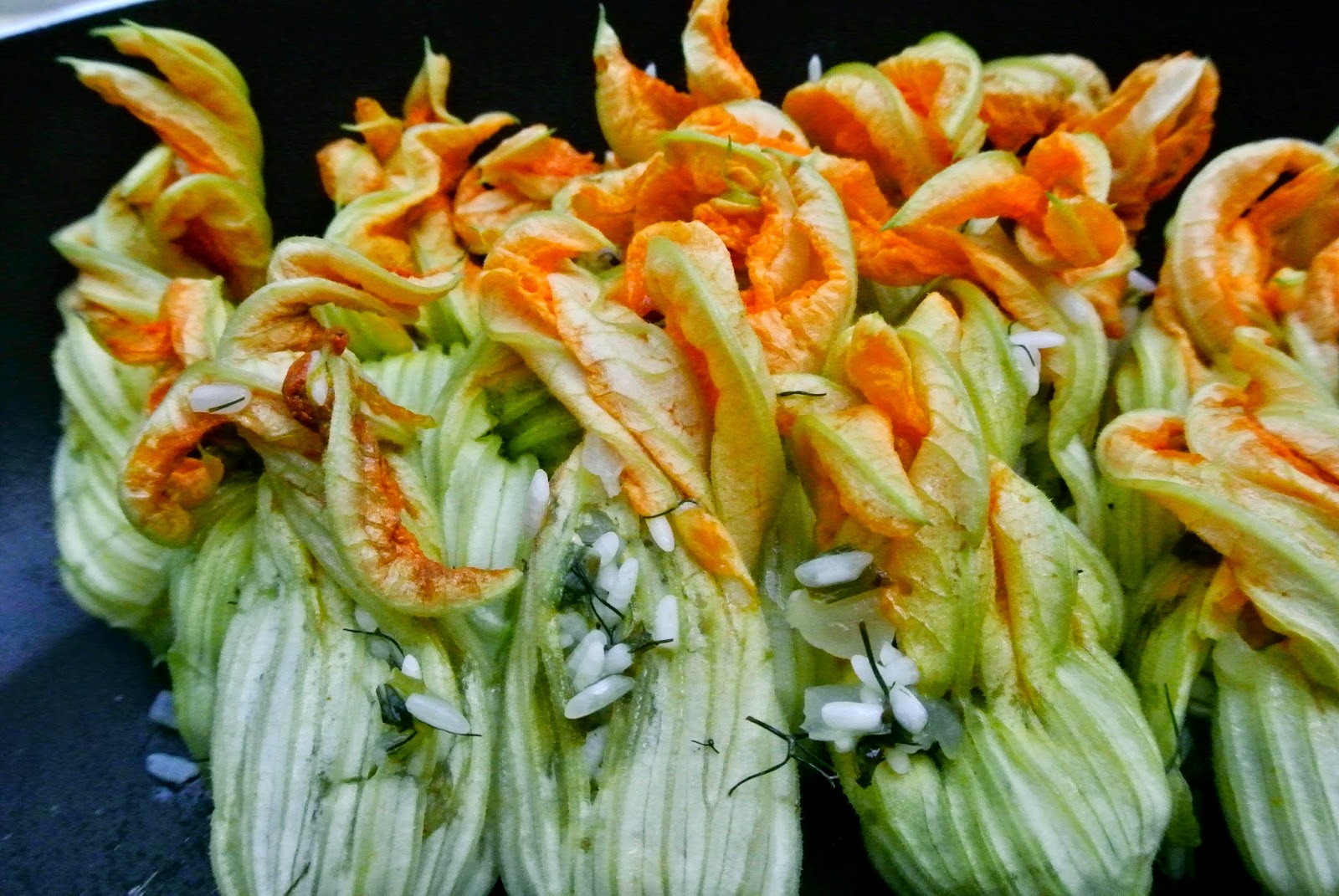 Stuffed Zucchini Flowers Greek Foods and Recipes Blog by Flavorteaze