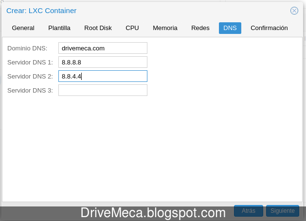 Creando maquina LXC en Proxmox VE