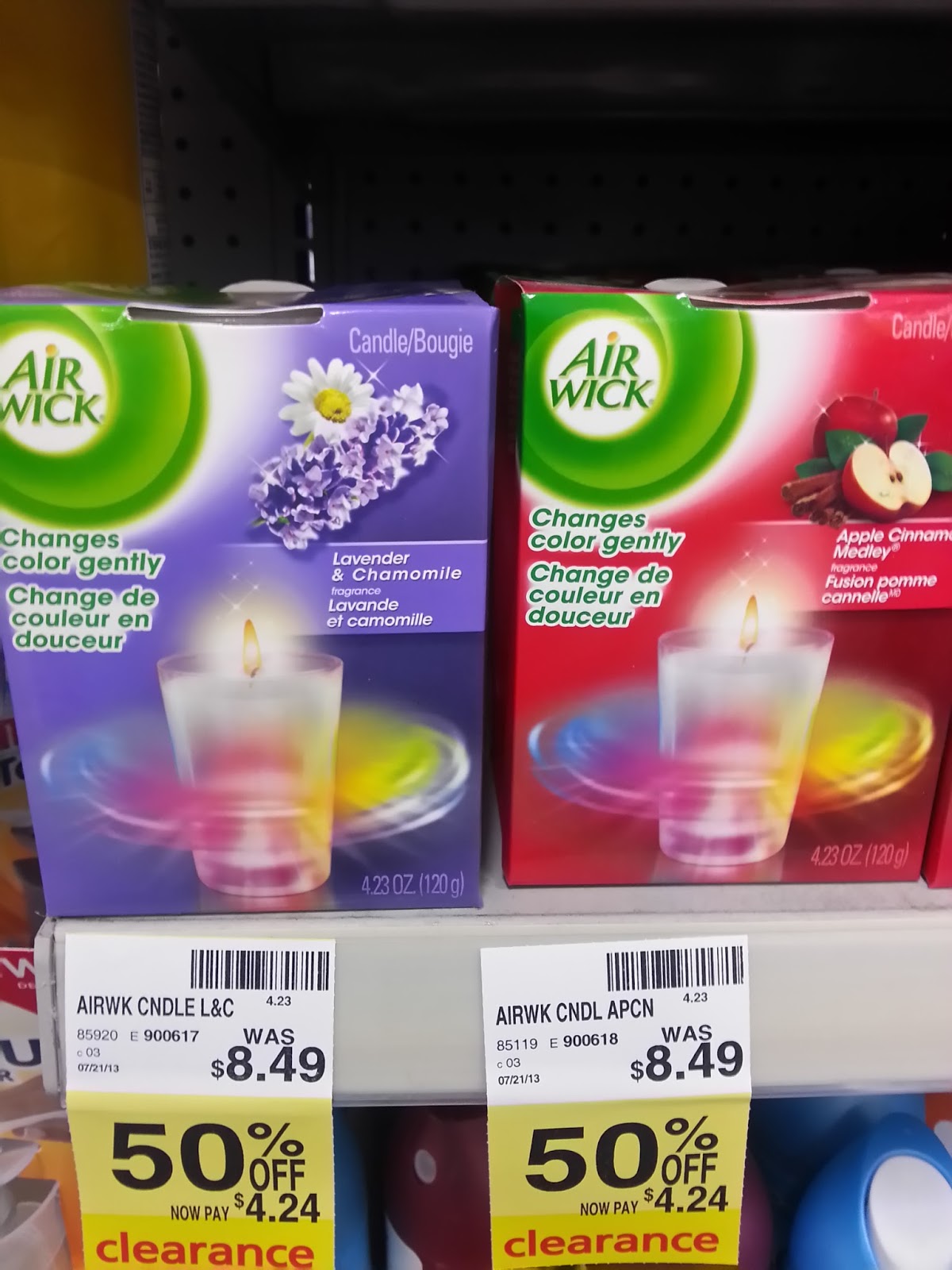 My South Central Texas Mommy CVS Airwick Changing Color Candle Clearance