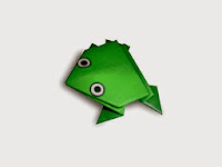 Cách gấp, xếp con ếch nhảy bằng giấy origami - Video hướng dẫn xếp hình - How to make a Jumping Frog
