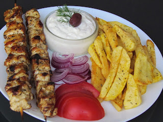 Chicken Souvlaki / Souvlaki de pui