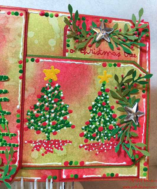 The Artful Maven: O' Christmas Tree Enamel Accents Card