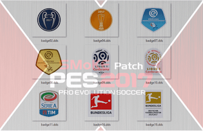 PES 2017 Badges Update Only for Smoke Patch 2017 by Facuelpiojoso87