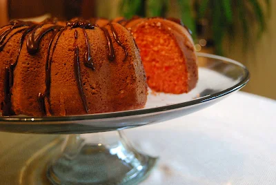 Strawberry Bundt Cake Drizzled with Chocolate Glaze | by Life Tastes Good #Dessert #BoxCakeMix