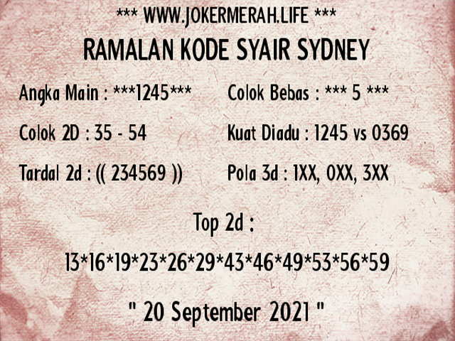 PREDIKSI SIDNEY