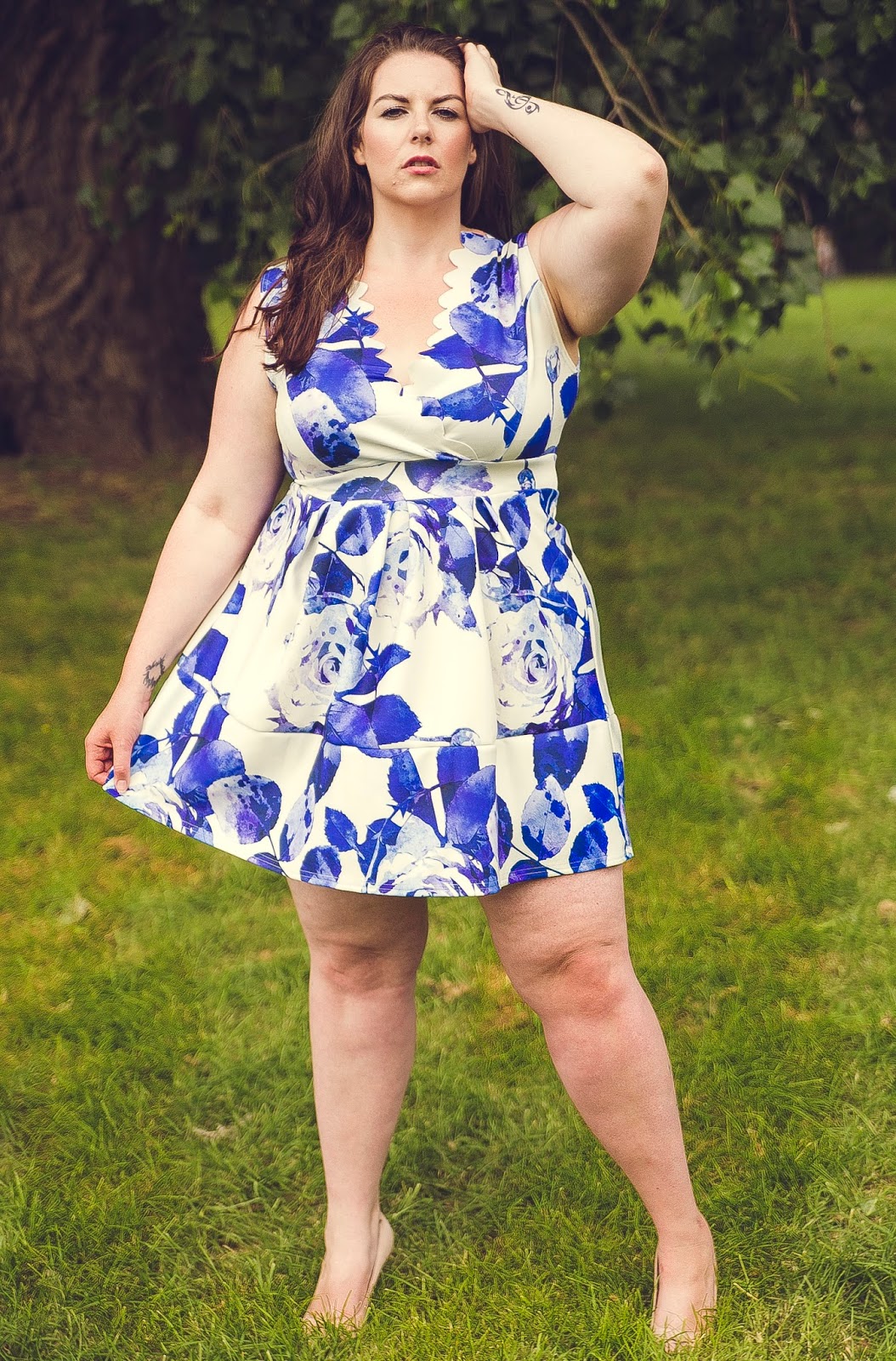 Plus Size Skater Dresses from Want That Trend Modelled by The