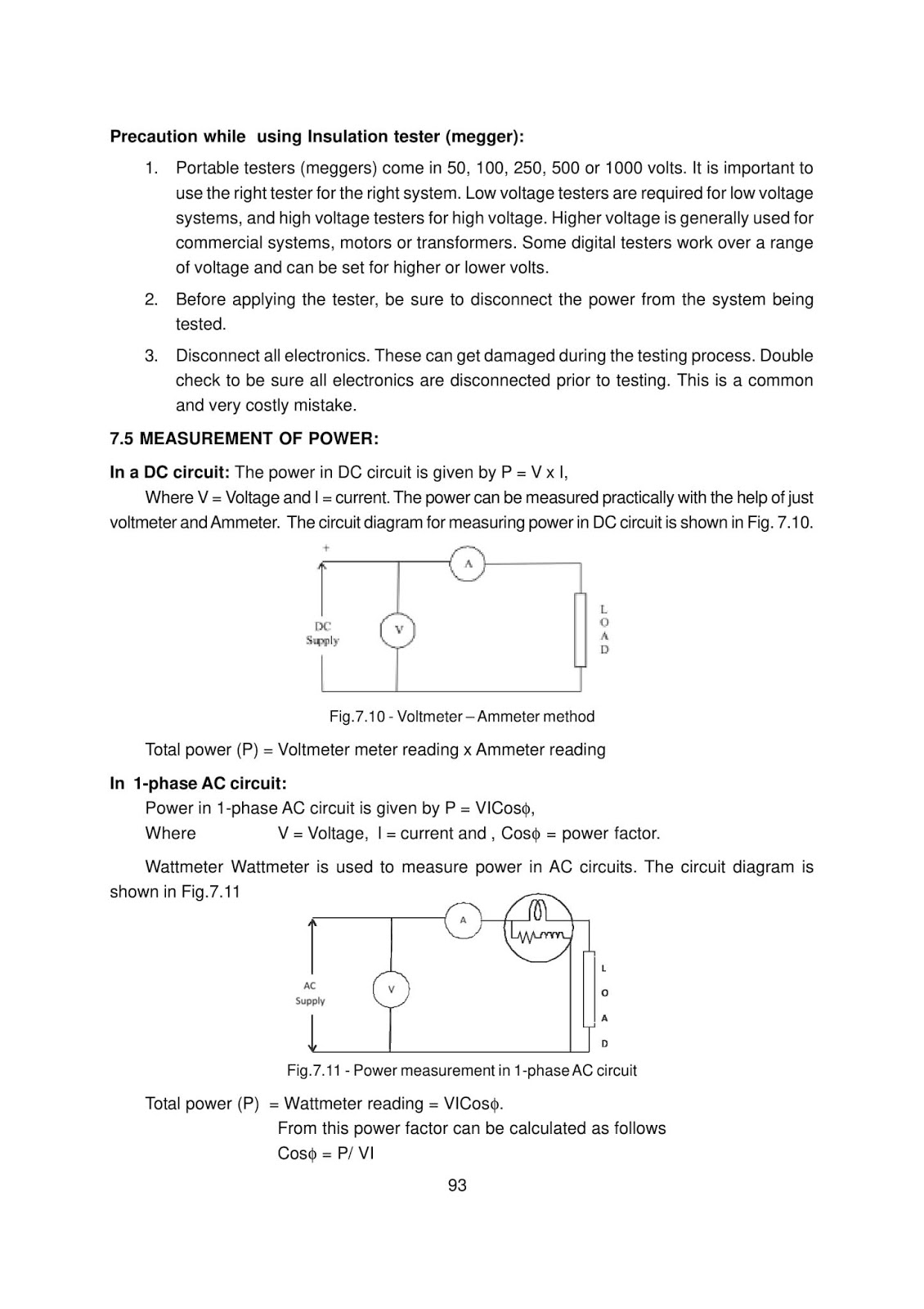BASIC ELECTRICAL MEASURING INSTRUMENTS AND TESTING