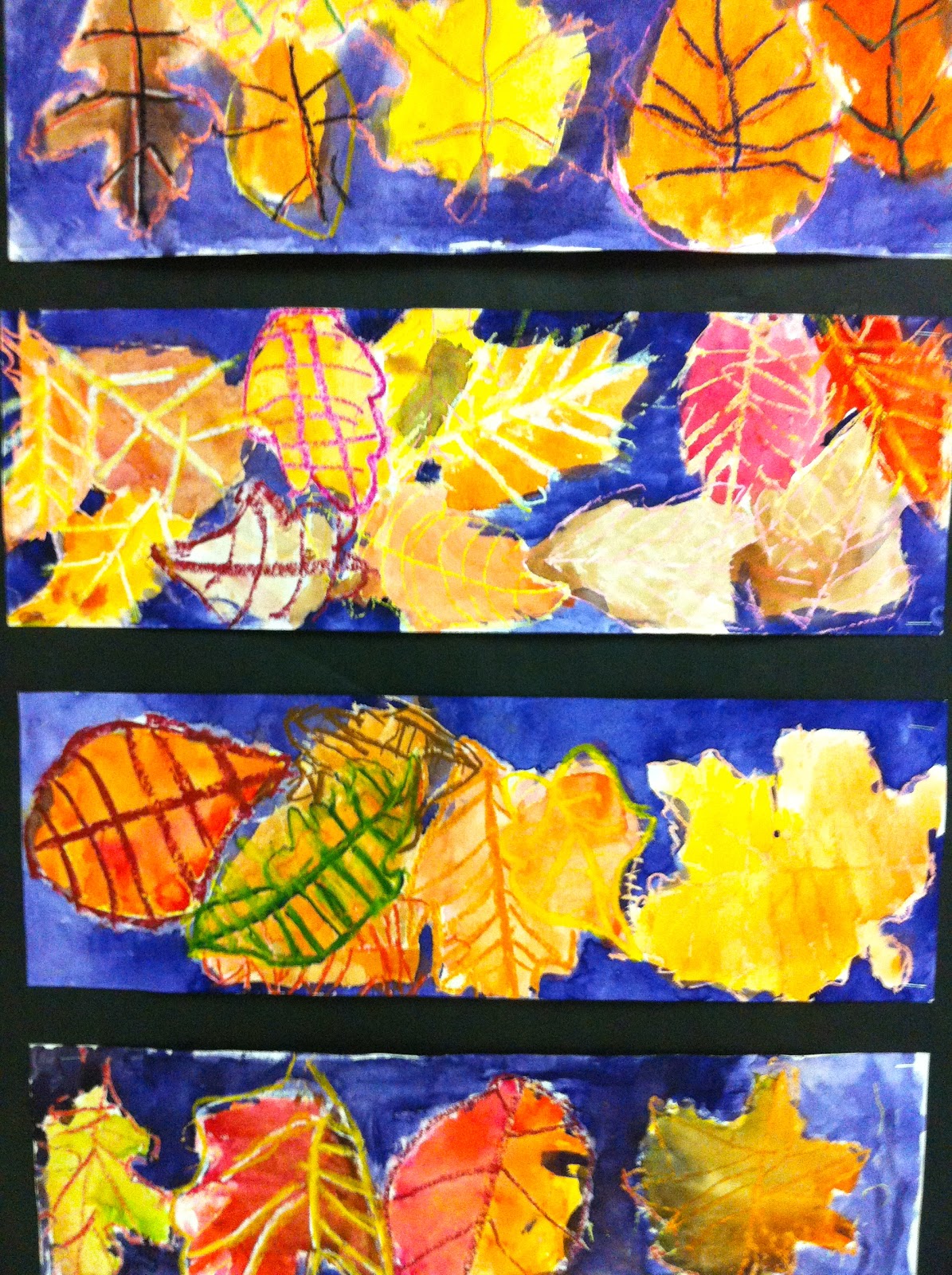 B. Creative Crayon Resist Fall Leaves