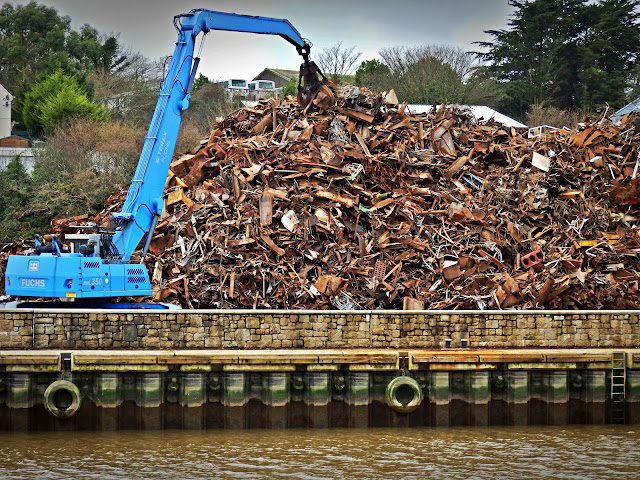 Scrap metal depot on the Truro River, Cornwall