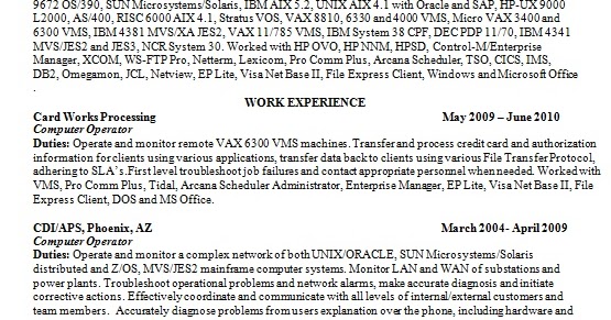 computer operator resume samples in word format free download resume format for computer operator