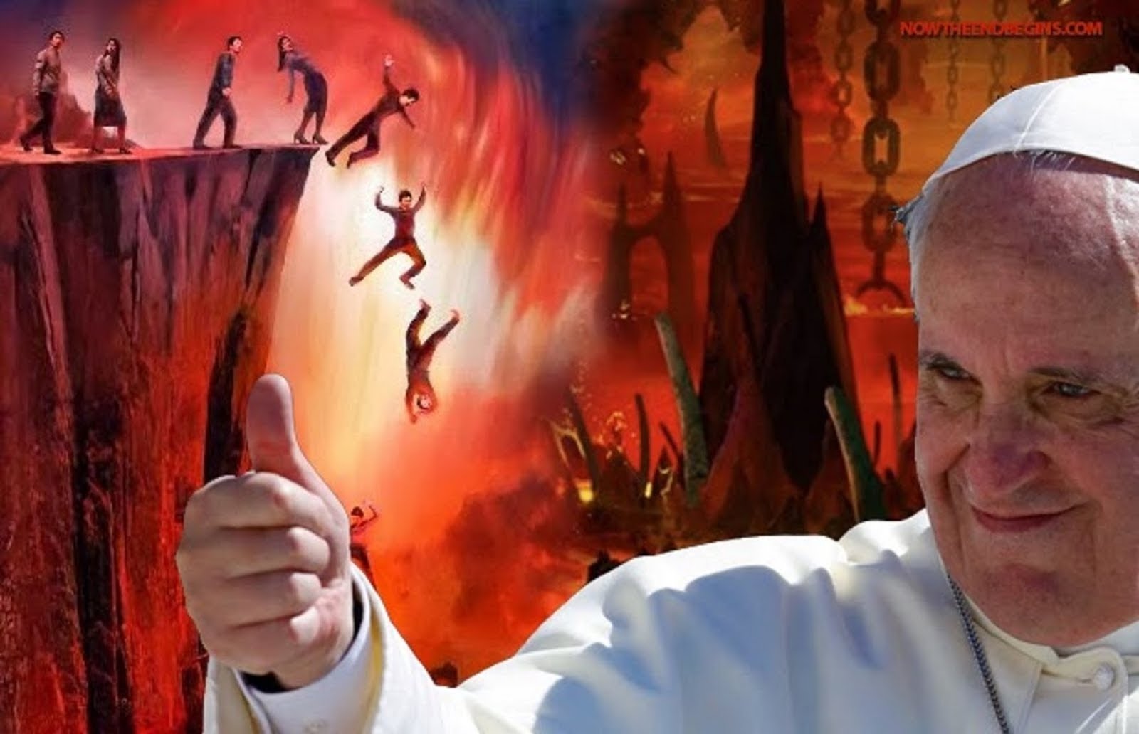 POPE FRANCIS LEADING PEOPLE TO HELL