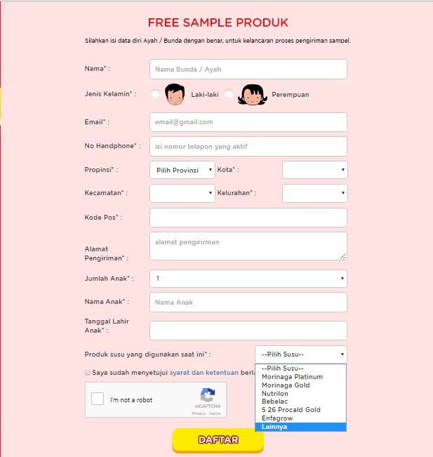 Sampel Gratis Susu Morinaga Platinum Hemat Mulai Dari Sini Druwo