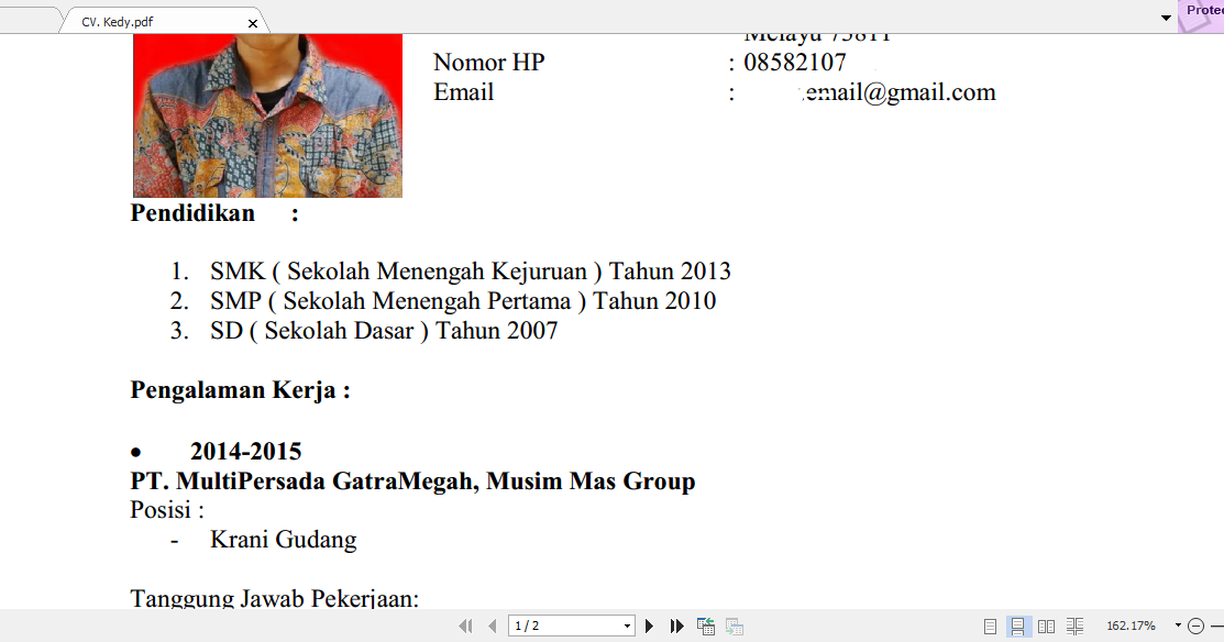 Lowongan Contoh Deskripsi Diri Untuk Melamar Pekerjaan