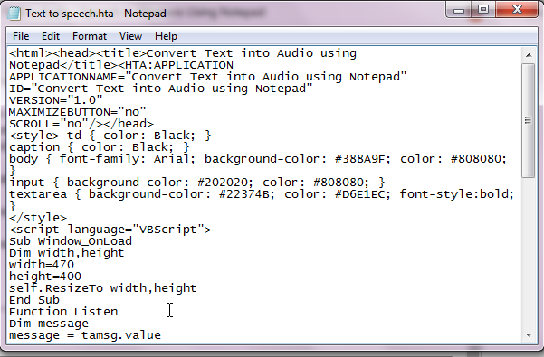 How To Convert Text to Audio / Speech in Windows Using Notepad
