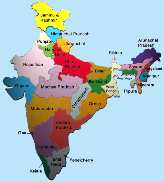Gambar Peta negara India